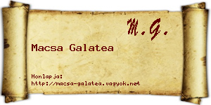 Macsa Galatea névjegykártya